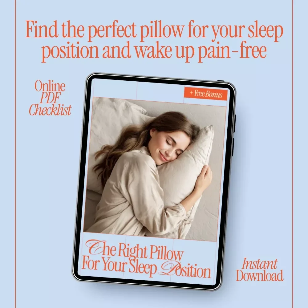 The Right Pillow for Your Sleep Position Checklist | How to Choose the Right Pillow for Your Sleep Position | Sleep Posture Guide Digital Download