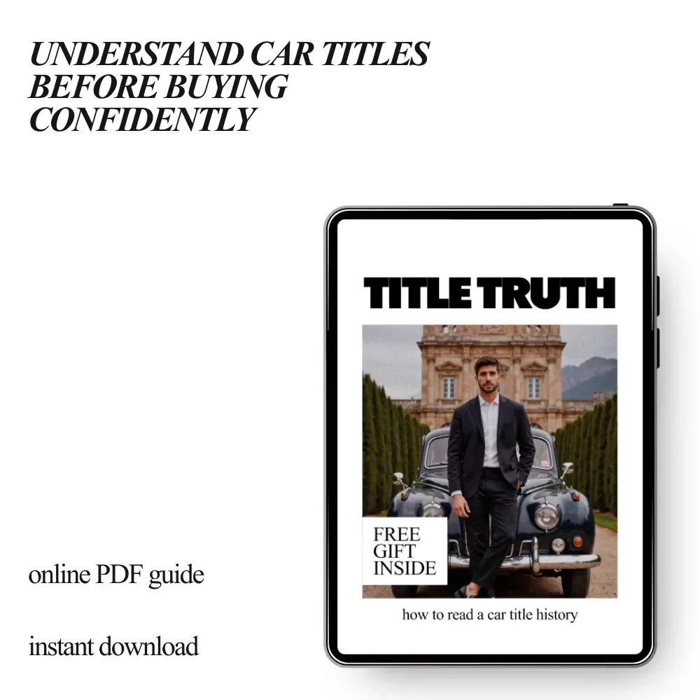 Title Truth: A Smart Buyer’s Guide to How to Read a Car Title History | Digital eBook Download