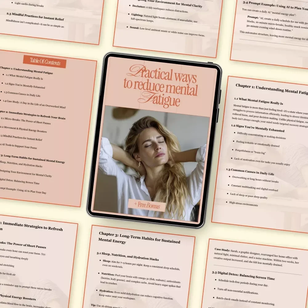 Practical Ways to Reduce Mental Fatigue – A Clear, Actionable Guide for Focus, Energy & Mental Clarity