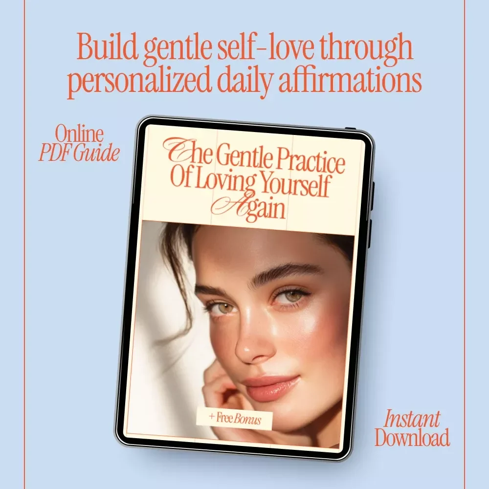 The Gentle Practice of Loving Yourself Again – eBook on how to overcome negative self talk, Self-Love Affirmations Guide, Mindful Healing & Emotional Growth