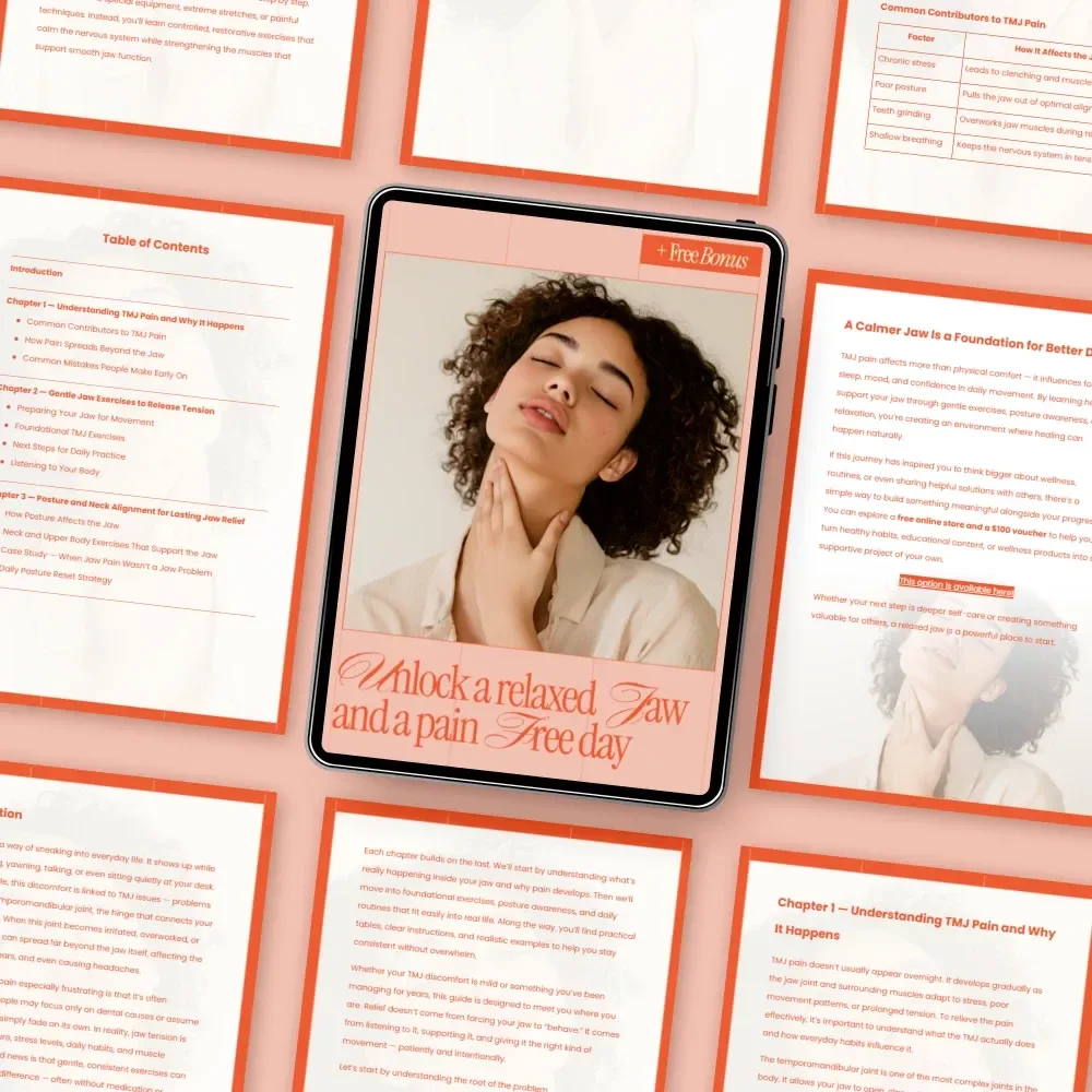 Unlock a Relaxed Jaw and a Pain Free Day – Gentle TMJ Exercises for Pain Relief eBook, Jaw Tension Release Guide, Daily TMJ Routine Digital Download