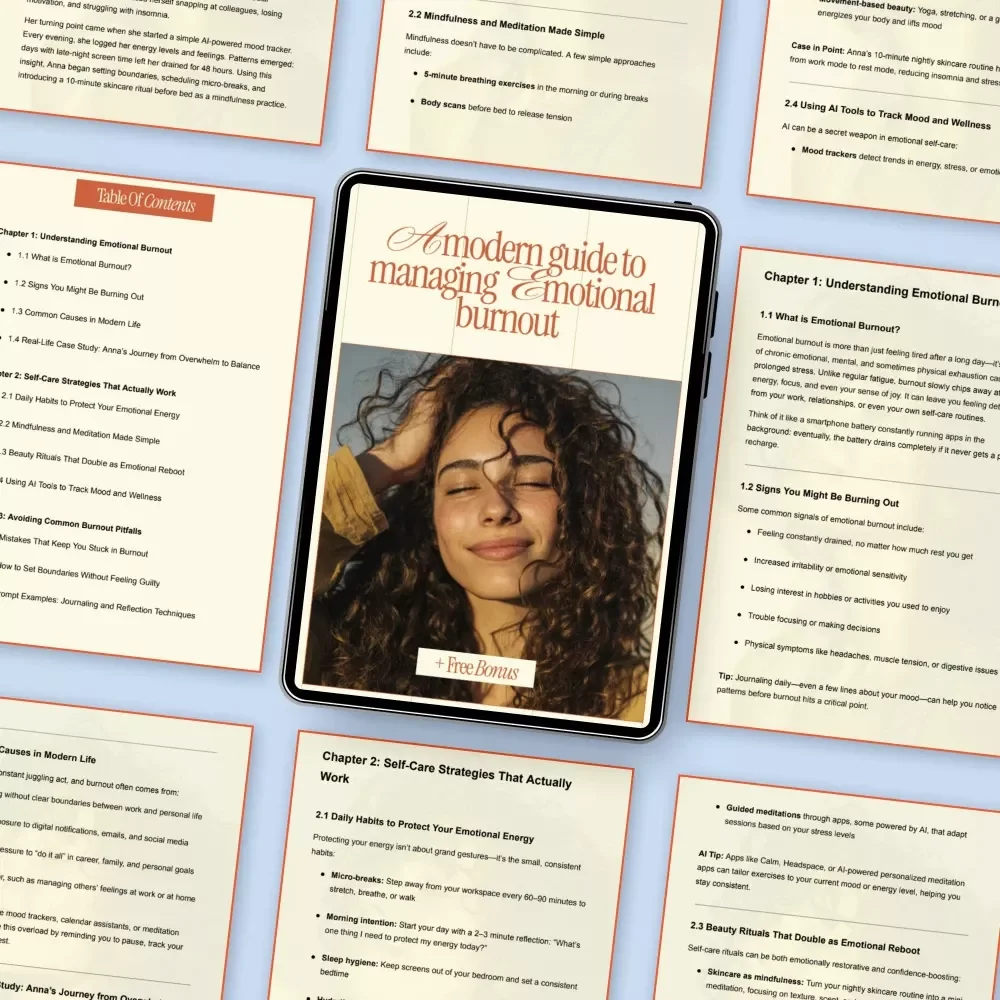 A Modern Guide to Managing Emotional Burnout – Practical Self-Care Guide, Digital Download, Wellness & Balance Resource with Tips for Managing Emotional Burnout