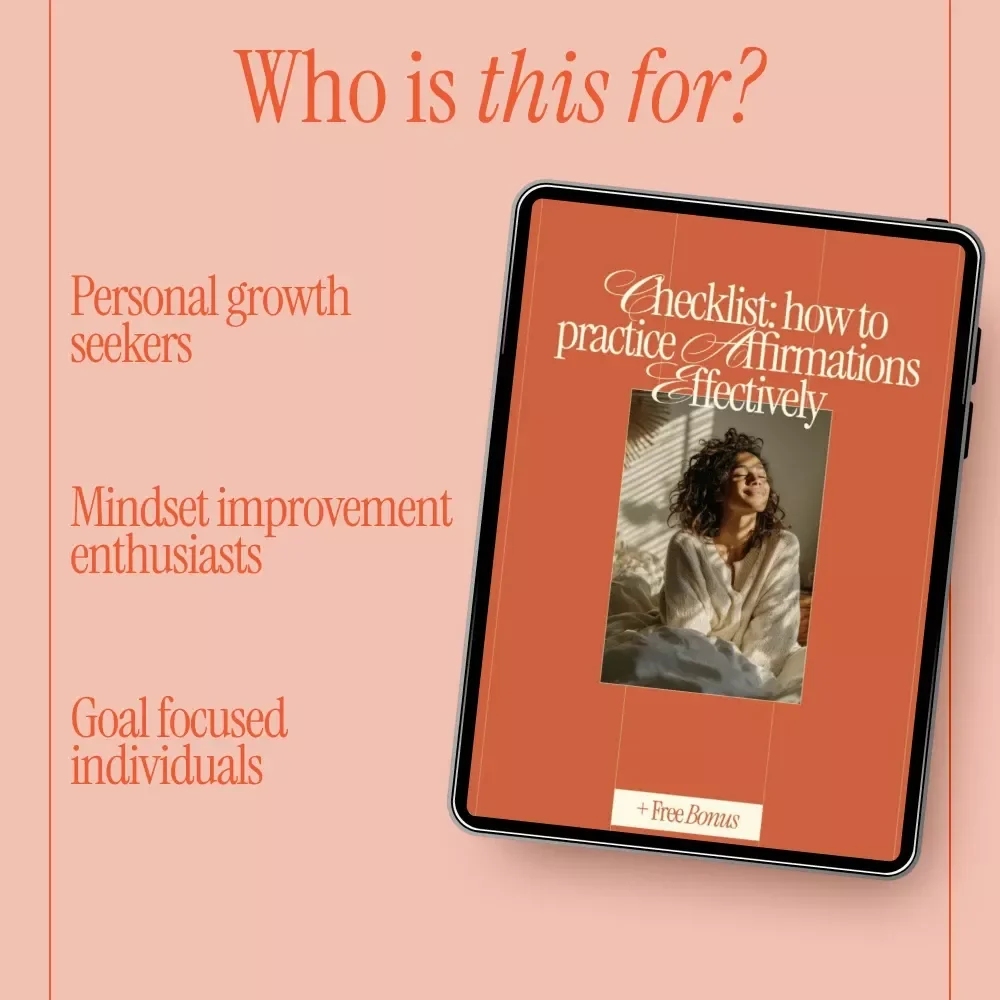 Checklist: How to Practice Affirmations Effectively – Daily Mindset Reset, Confidence & Goal-Setting Printable Guide