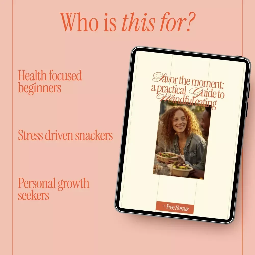 Savor the Moment: A Practical Guide to Mindful Eating | Digital Guide on how to practice mindful eating, Healthy Habits & Conscious Living