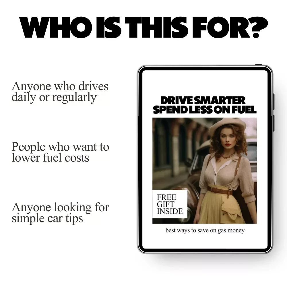 Drive Smarter, Spend Less on Fuel – Digital Guide, eBook & Checklist for Fuel Savings, Car Care Tips, AI Driving Prompts, and Everyday Gas Budget Hacks