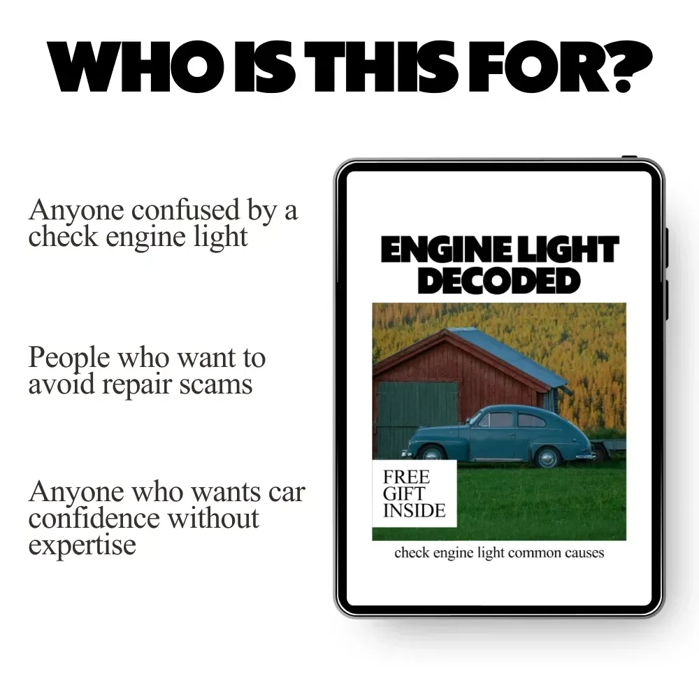 Engine Light Decoded – Check Engine Light Guide, Car Diagnostic eBook, Engine Warning Light Checklist for Drivers