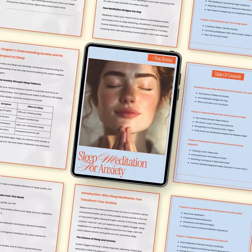 Sleep Meditation for Anxiety – Guided Sleep Meditation for Anxiety Relief, Calm Your Mind, Reduce Stress, Beat Insomnia & Improve Sleep Naturally (Digital Download)