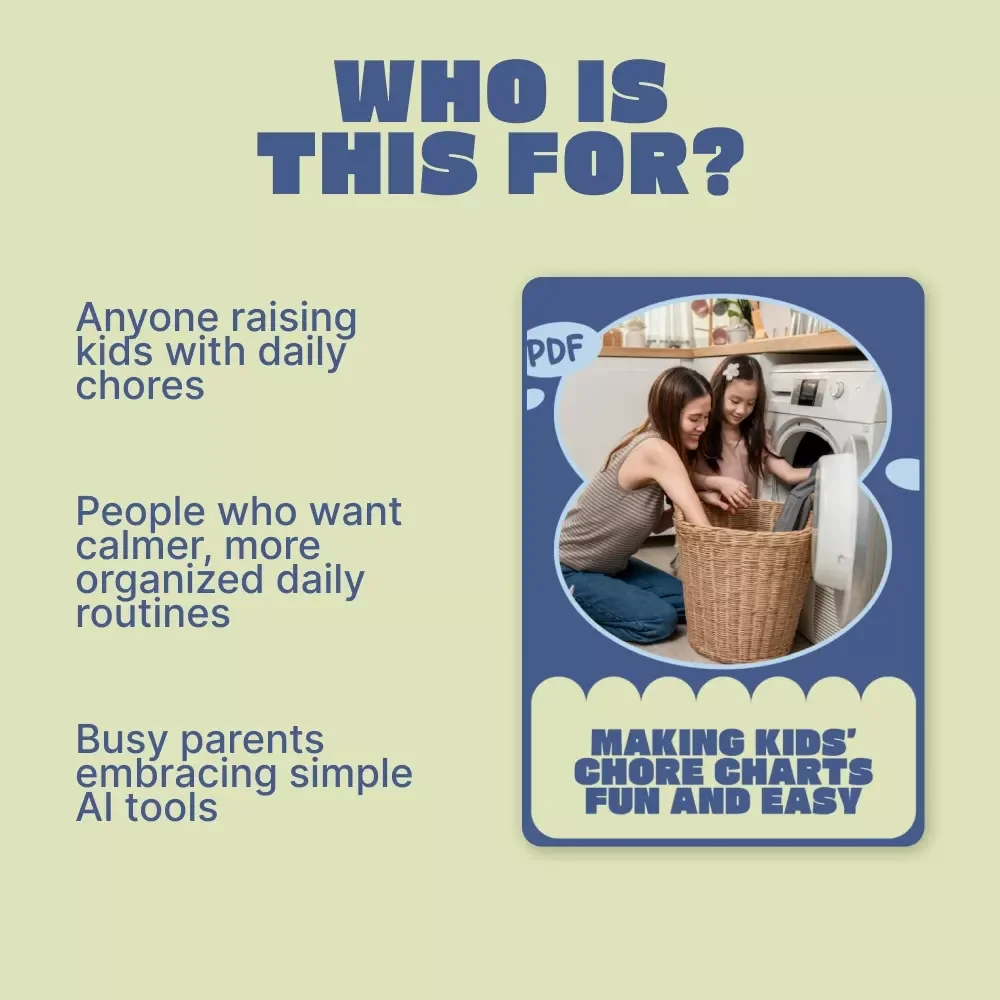Making Kids’ Chore Charts Fun and Easy – Smart Parenting eBook Using AI Tools to Make Kids Chore Charts | Visual, Gamified & AI-Powered Routine Guide