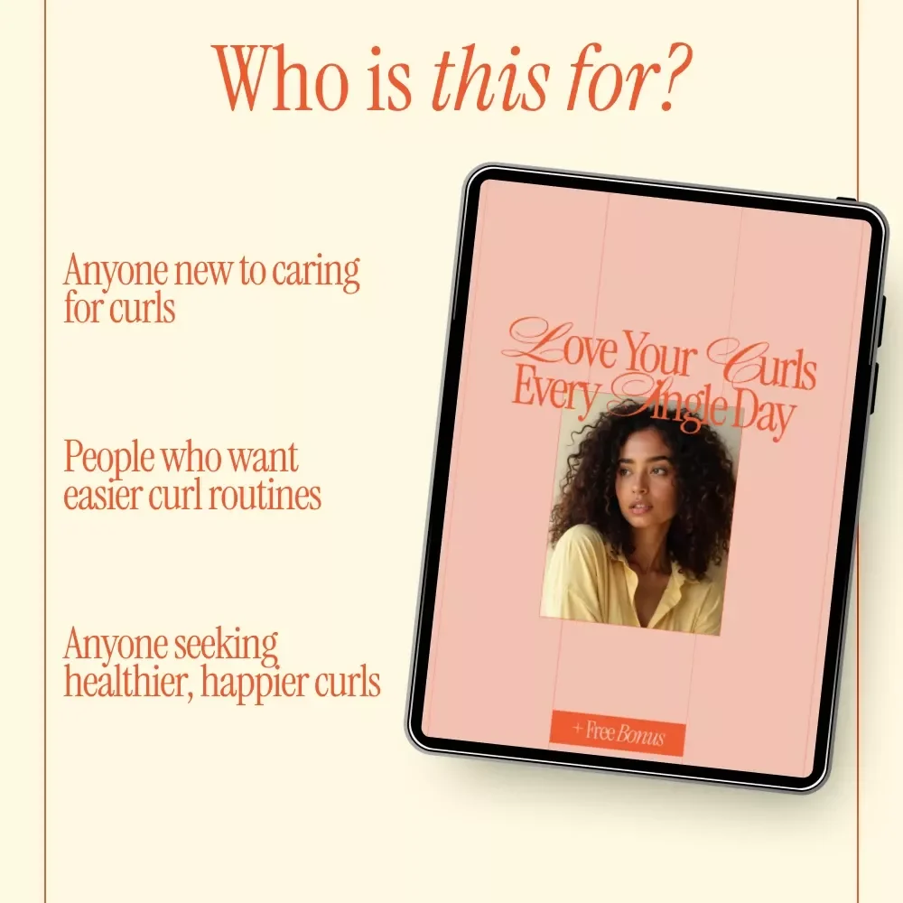 Love Your Curls Every Single Day – Curly Hair Guide, Daily Curl Care Manual, Hair Care Routine for Curly Hair, Digital Download for Healthy Defined Curls