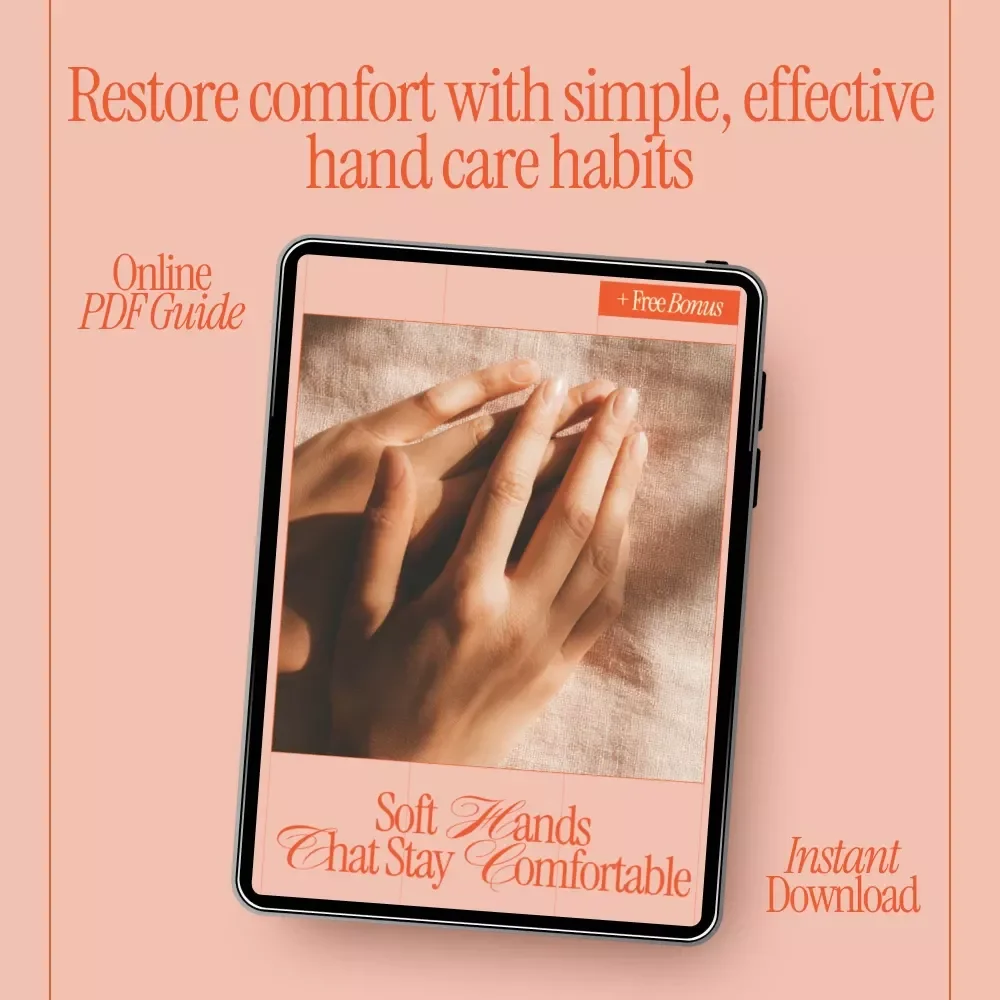 Soft Hands That Stay Comfortable – Digital Hand Care Guide for Dry Hands, Simple Hand Care System, Moisturizing Habits, Night Care Routine, Long Term Comfort Checklist