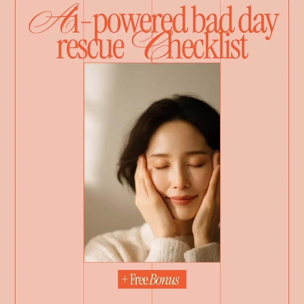 AI-Powered Bad Day Rescue Checklist | Instant Digital Download Self-Care Guide | Printable & Fillable eBook for Stress Relief, Mood Boost & Mental Wellness