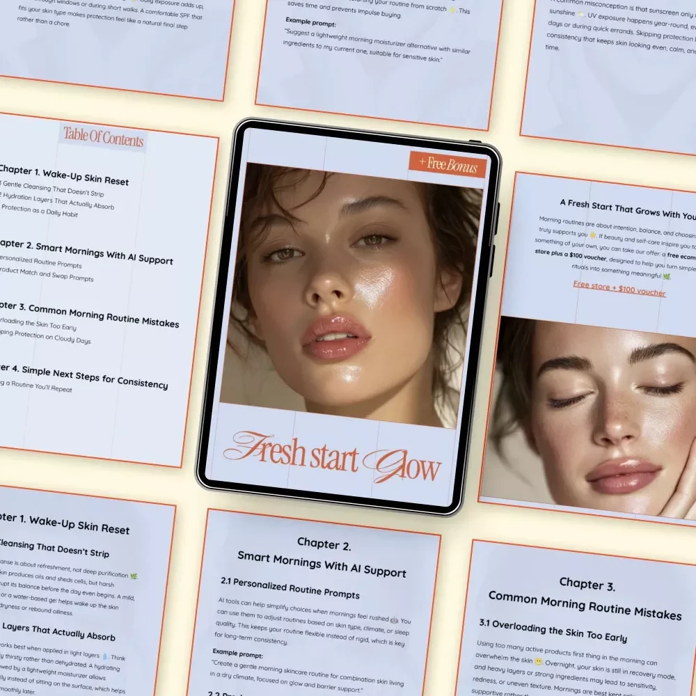 Fresh Start Glow | Morning Beauty Routine Guide for Radiant Skin, Smart Skincare & Consistent Mornings