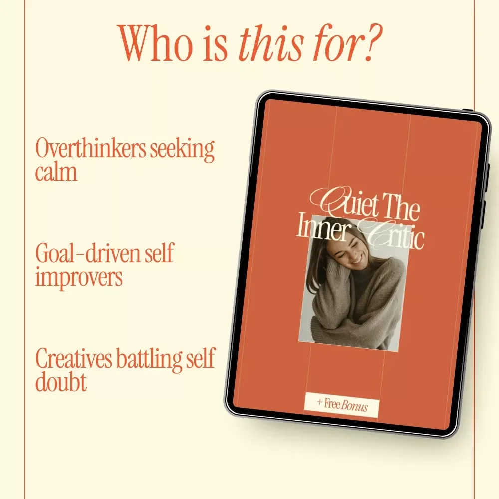 Quiet the Inner Critic – A Practical Self-Talk Guide with Positive Affirmations for Self Love | Digital Download