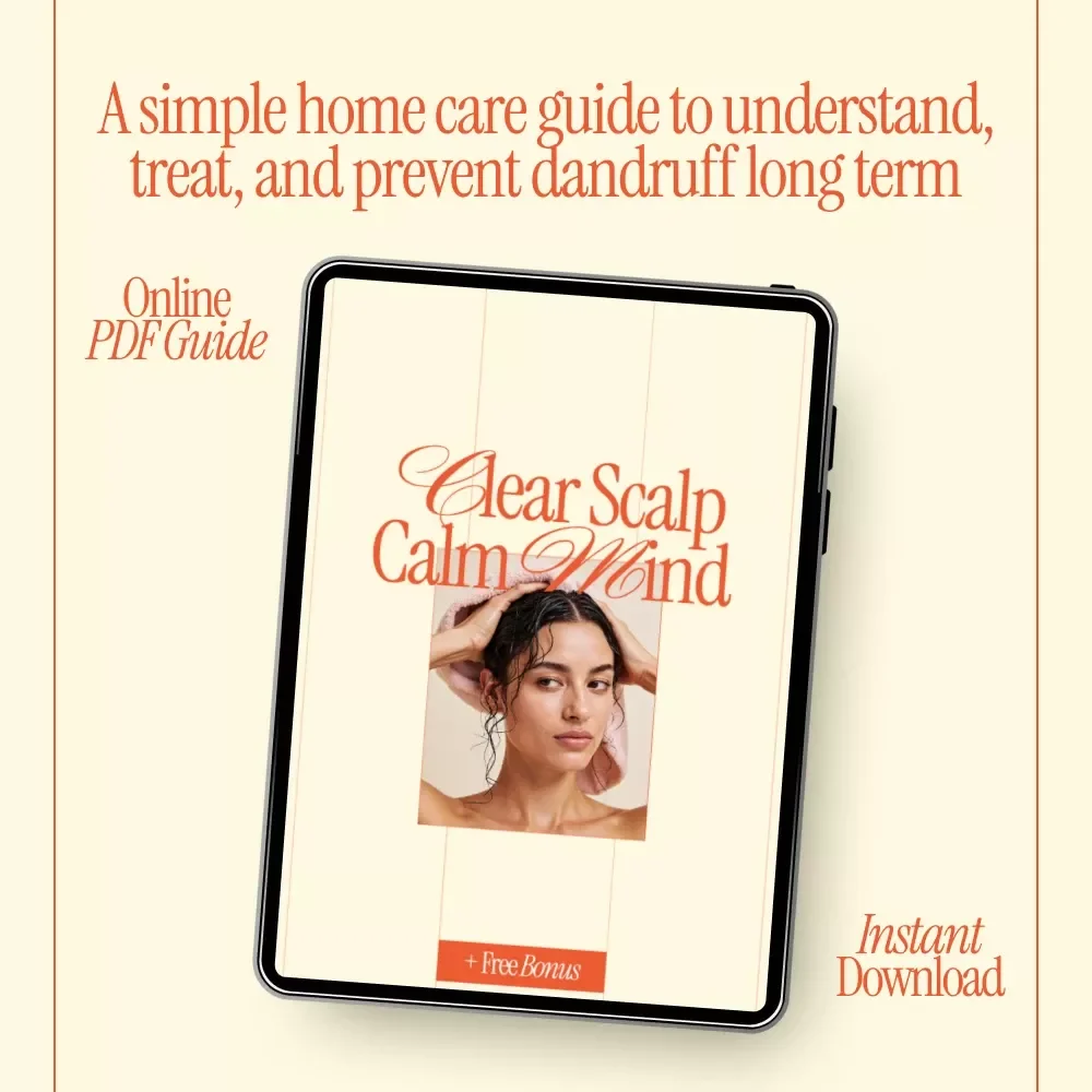 Clear Scalp Calm Mind – A Practical Home Care Guide for Dandruff Relief | Learn how to treat dandruff at home Naturally & Effectively