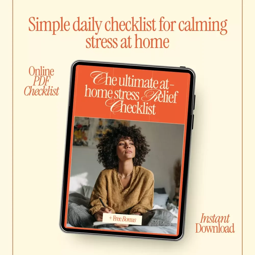The Ultimate At-Home Stress Relief Checklist | Printable Self Care Checklist, Daily Calm Routine, Mindfulness & Relaxation Guide, Digital Download