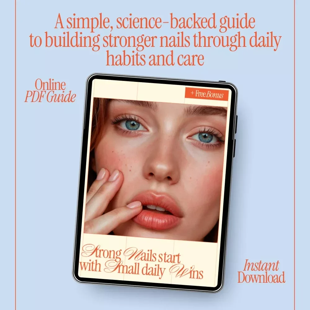 Strong Nails Start With Small Daily Wins | How to Strengthen Weak Brittle Nails eBook, Nail Care Routine, Healthy Nail Guide