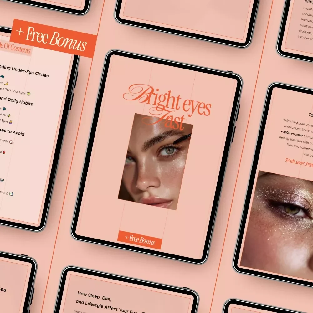 Bright Eyes Fast – A Simple, Science-Backed Guide on how to reduce under eye circles fast | Digital Download eBook