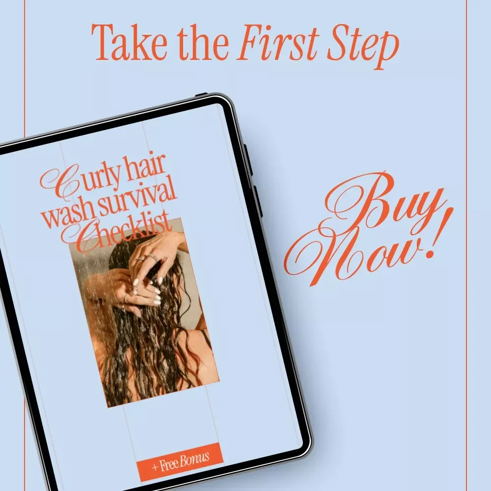 Curly Hair Wash Survival Checklist | Best Way to Wash Curly Hair Step-by-Step | Digital Download for Frizz-Free, Healthy Curls