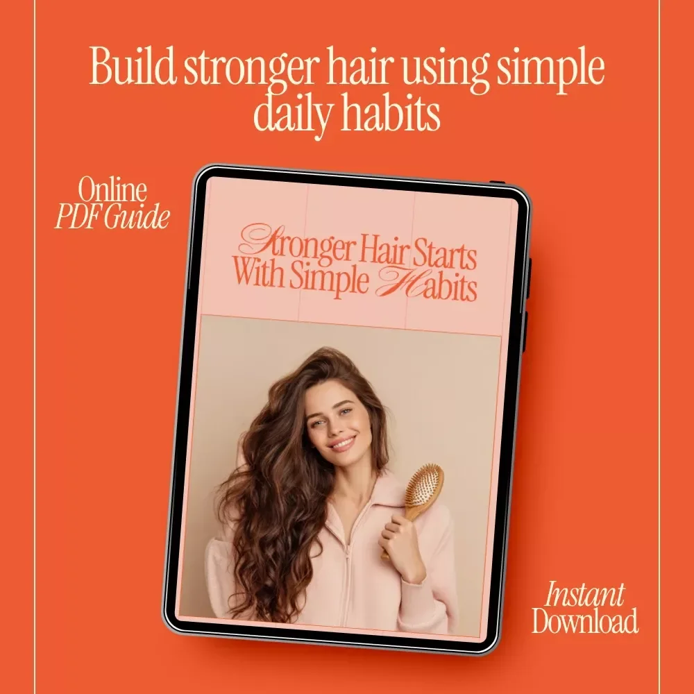 Stronger Hair Starts With Simple Habits | Hair Breakage Prevention Guide, Healthy Hair Routine eBook, Digital Download for Stronger Natural Hair