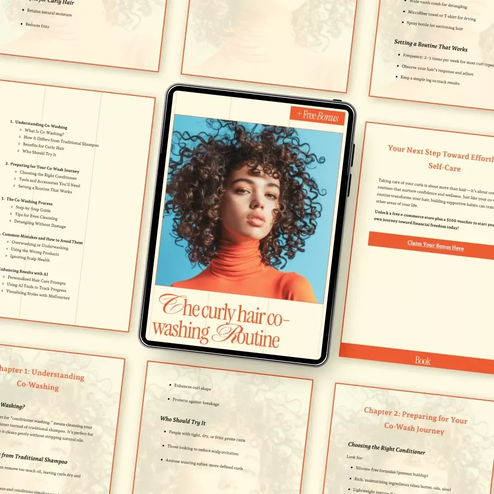 The Curly Hair Co-Washing Routine | Complete Ebook Guide to a Healthy co washing for curly hair routine