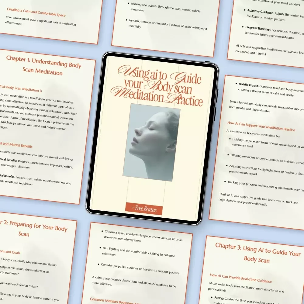 Using AI to Guide Your Body Scan Meditation Practice | Ebook on ai to guide you through a body scan meditation for Mindfulness, Stress Relief, and Daily Relaxation
