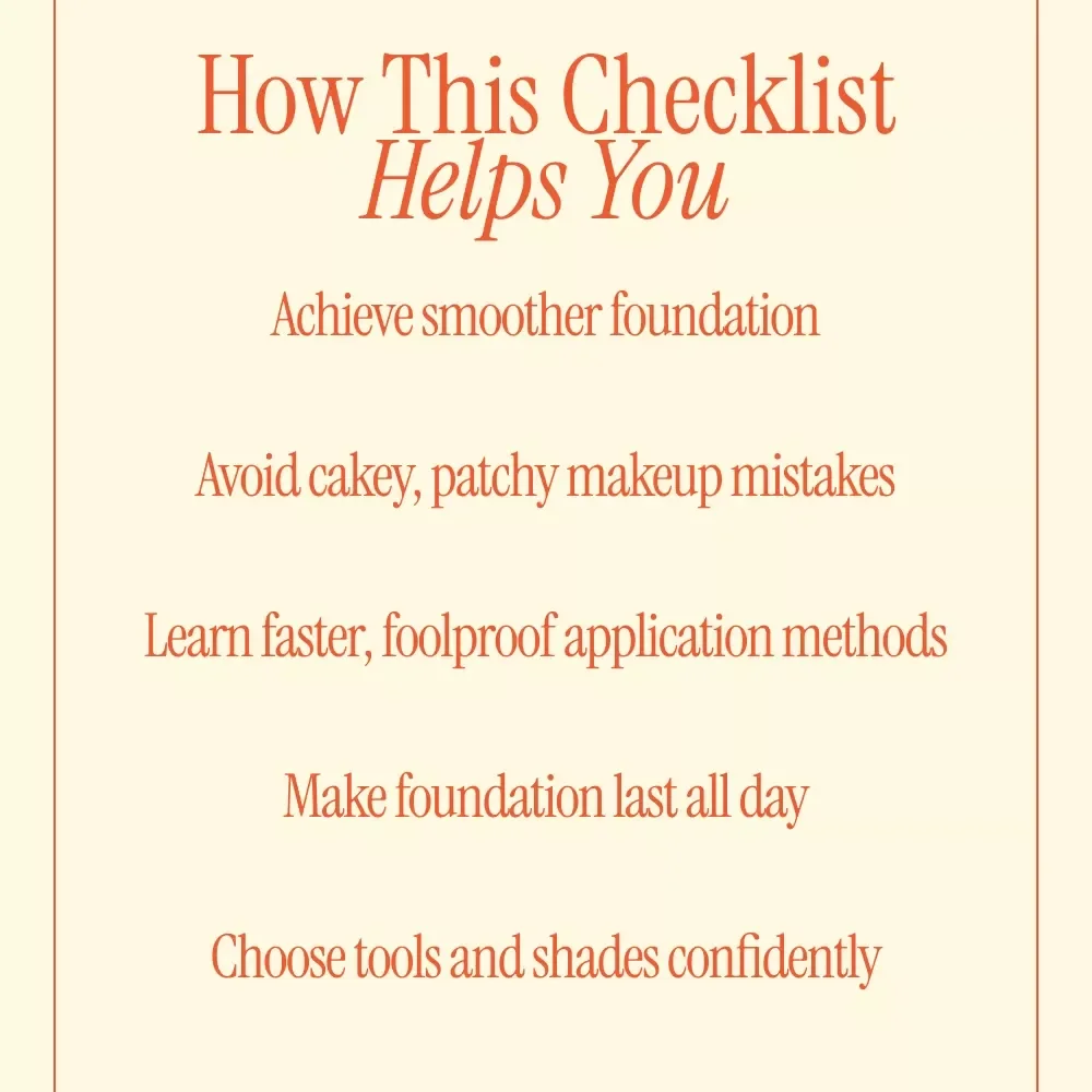 Foundation Application Tips | Digital Makeup Guide eBook & Checklist for Flawless Base, Beginner-Friendly Beauty Download