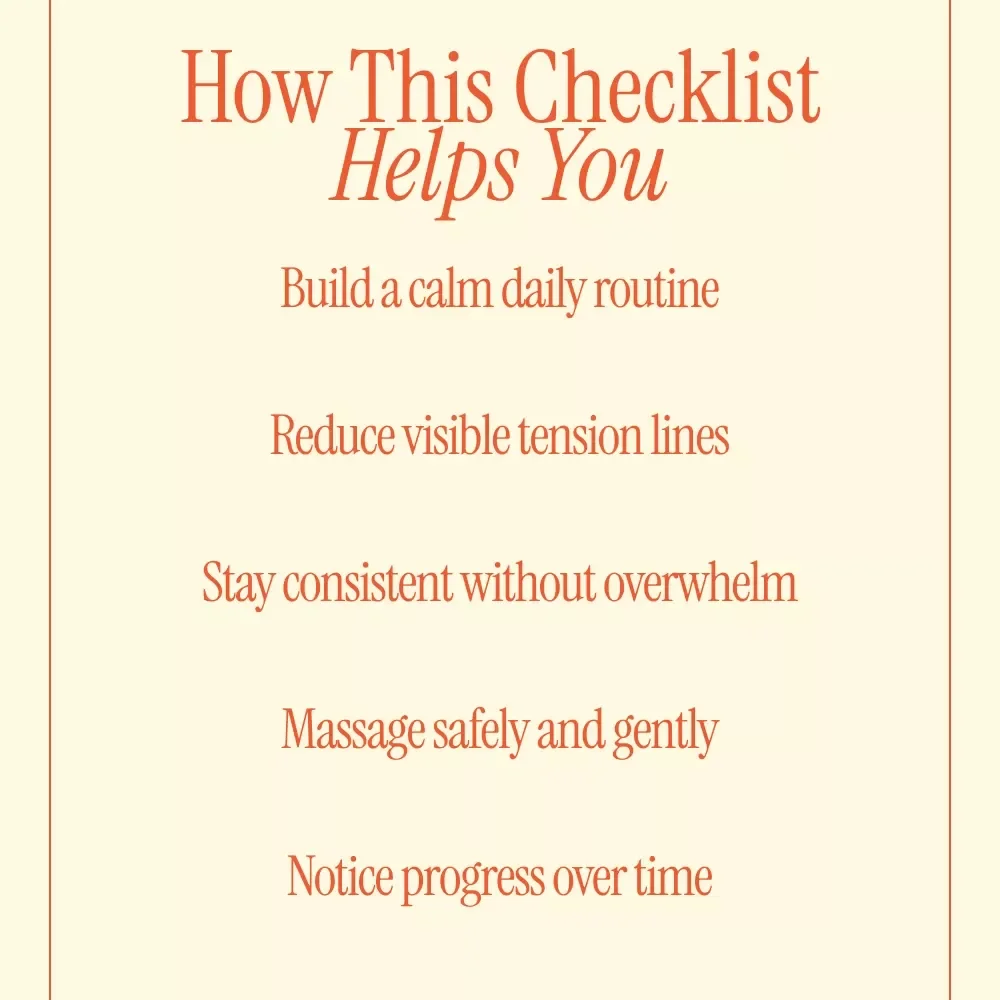 Smooth Moves That Show | Face Massage Checklist | Daily & Evening Routine for Wrinkles | Printable & Digital Download