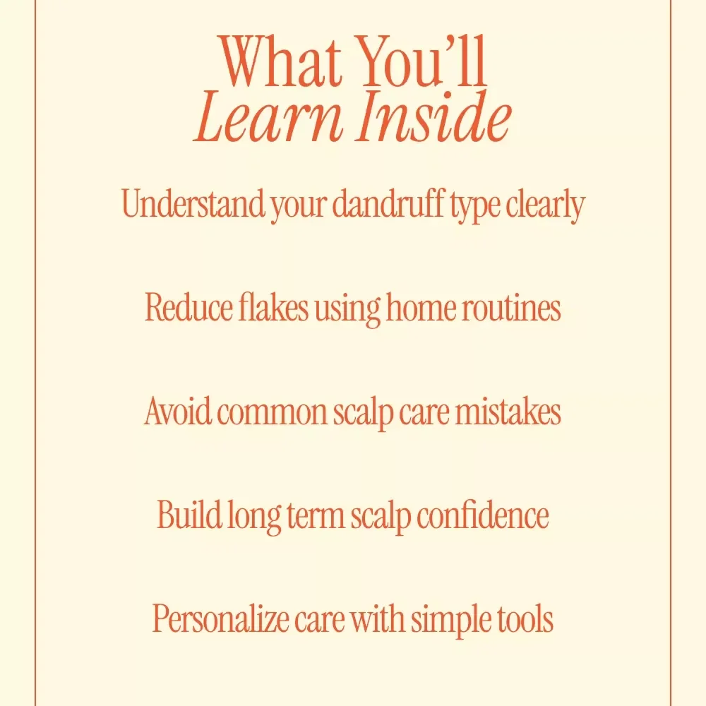 Clear Scalp Calm Mind – A Practical Home Care Guide for Dandruff Relief | Learn how to treat dandruff at home Naturally & Effectively