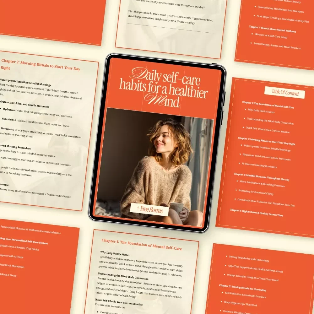 Daily Self-Care Habits for a Healthier Mind – Digital Guide for Mental Wellness, Mindfulness Routines, Daily Habits & Modern Self-Care