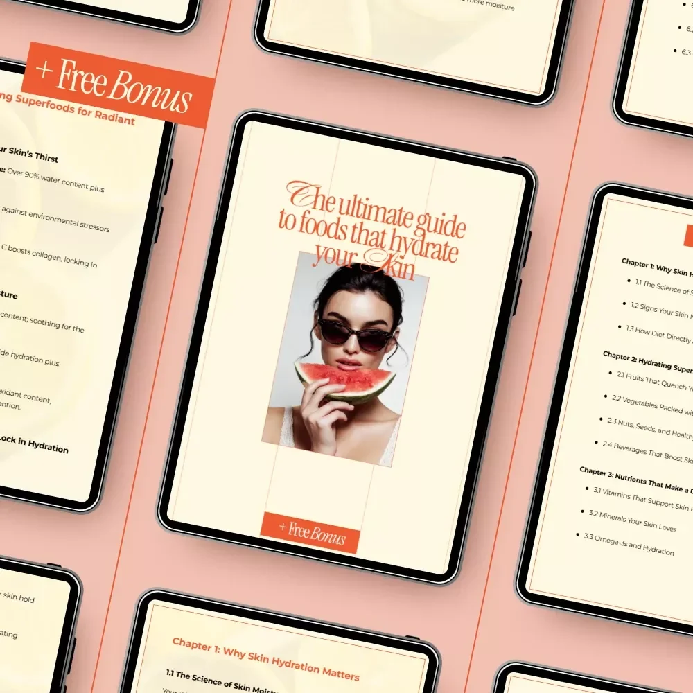 The Ultimate Guide to Foods That Hydrate Your Skin | Skin Hydration Nutrition eBook for Glowing, Healthy Skin | Digital Download Guide & Checklist