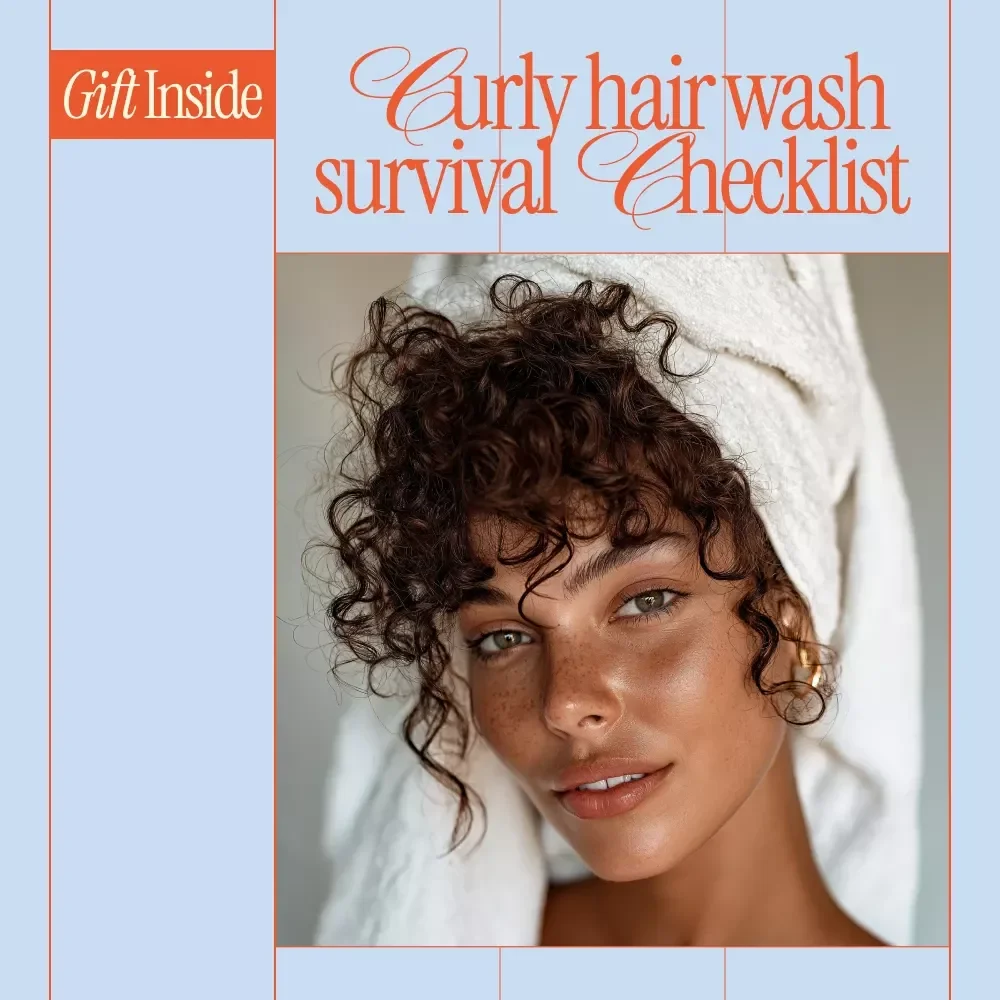 Curly Hair Wash Survival Checklist | Best Way to Wash Curly Hair Step-by-Step | Digital Download for Frizz-Free, Healthy Curls