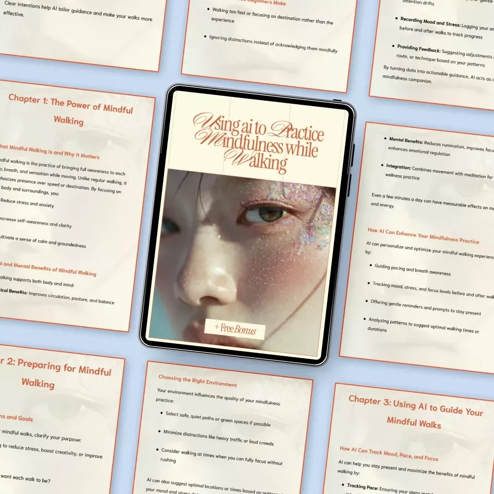 Using AI to Practice Mindfulness While Walking – Digital Guide for Calm, Focus & Everyday Awareness | Smart Mindful Walking with AI Support