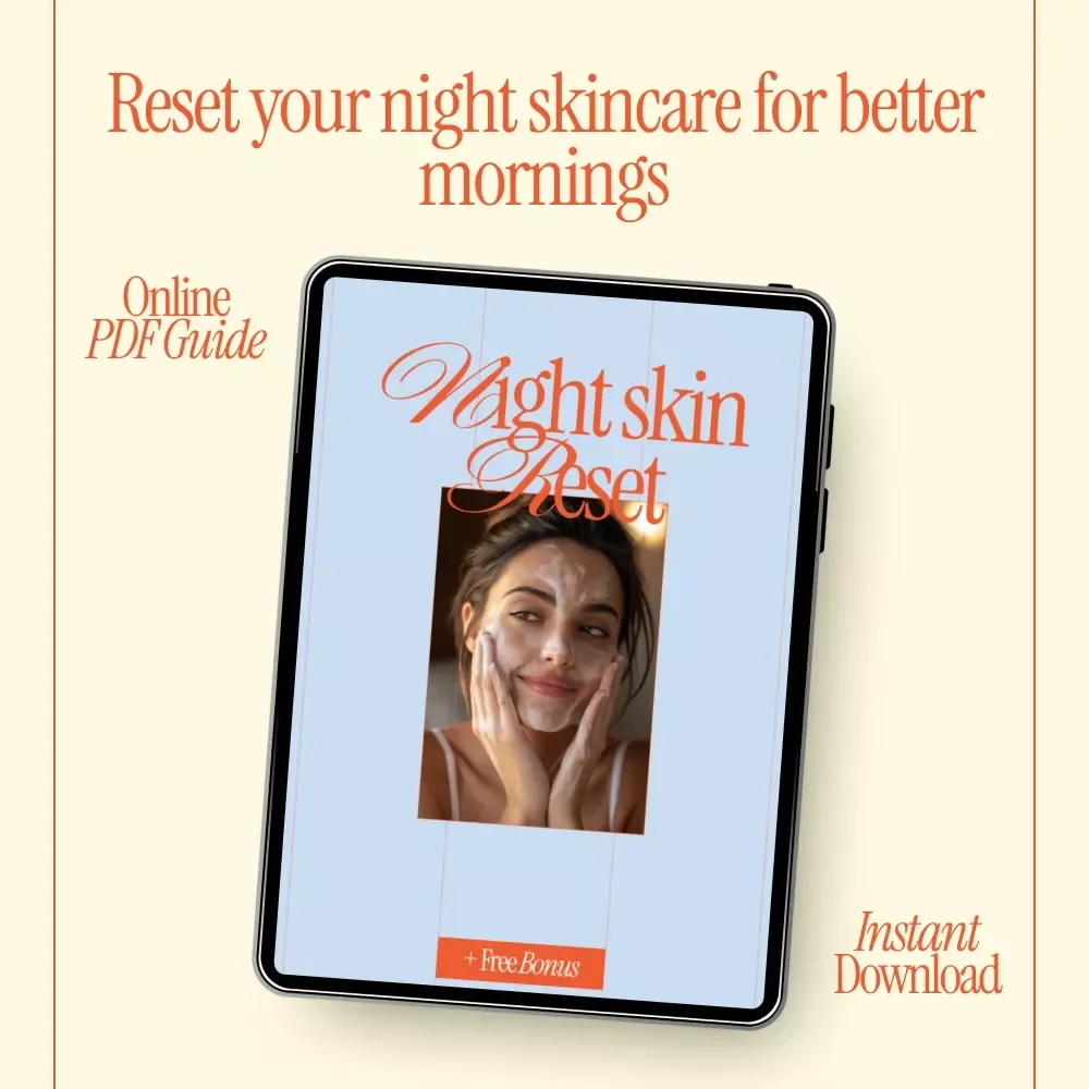 Night Skin Reset – Night Skincare Routine Guide, Digital eBook for Glowing Morning Skin, Evening Routine Checklist & AI Skin Care Prompts