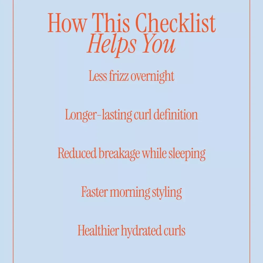 Sleep-Friendly Curly Hair Survival Checklist | Protecting Curly Hair While Sleeping | Night Routine for Frizz-Free, Healthy Curls
