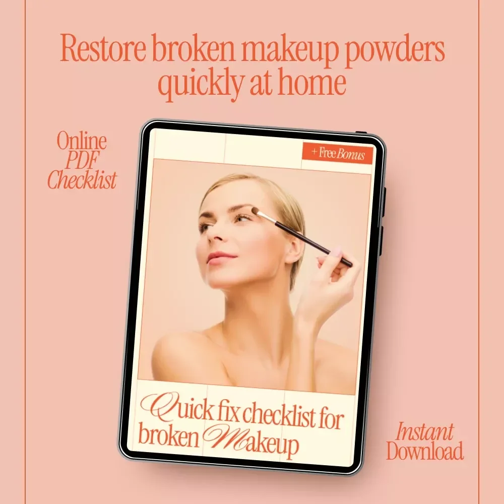 Quick Fix Checklist for Broken Makeup | how to fix broken powder makeup at Home | Instant Digital Download