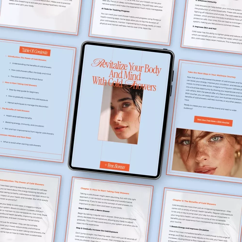 Revitalize Your Body and Mind with Cold Showers | A Practical Guide on How to Take a Cold Shower for Benefits | Wellness Reset Digital Download
