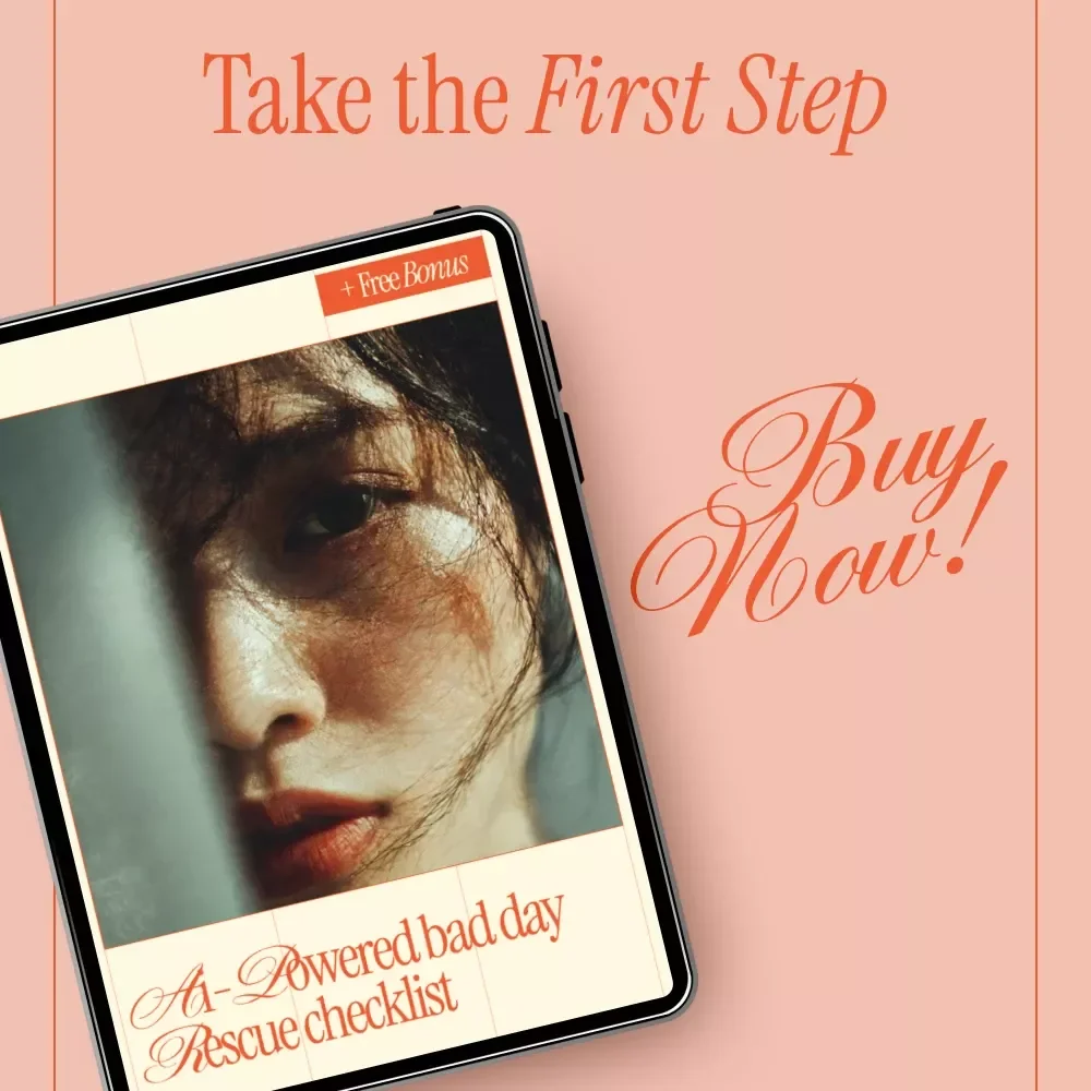 AI-Powered Bad Day Rescue Checklist | Instant Digital Download Self-Care Guide | Printable & Fillable eBook for Stress Relief, Mood Boost & Mental Wellness