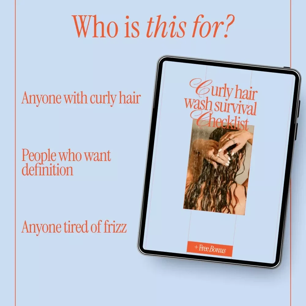 Curly Hair Wash Survival Checklist | Best Way to Wash Curly Hair Step-by-Step | Digital Download for Frizz-Free, Healthy Curls