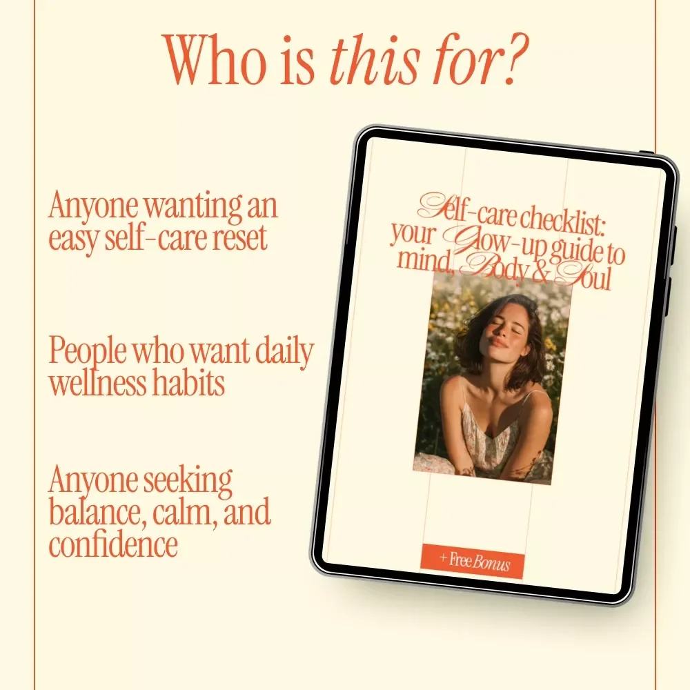 Self-Care Checklist: Your Glow-Up Guide to Mind, Body & Soul | Digital Download Self Care Guide, Wellness Checklist, Glow Up eBook