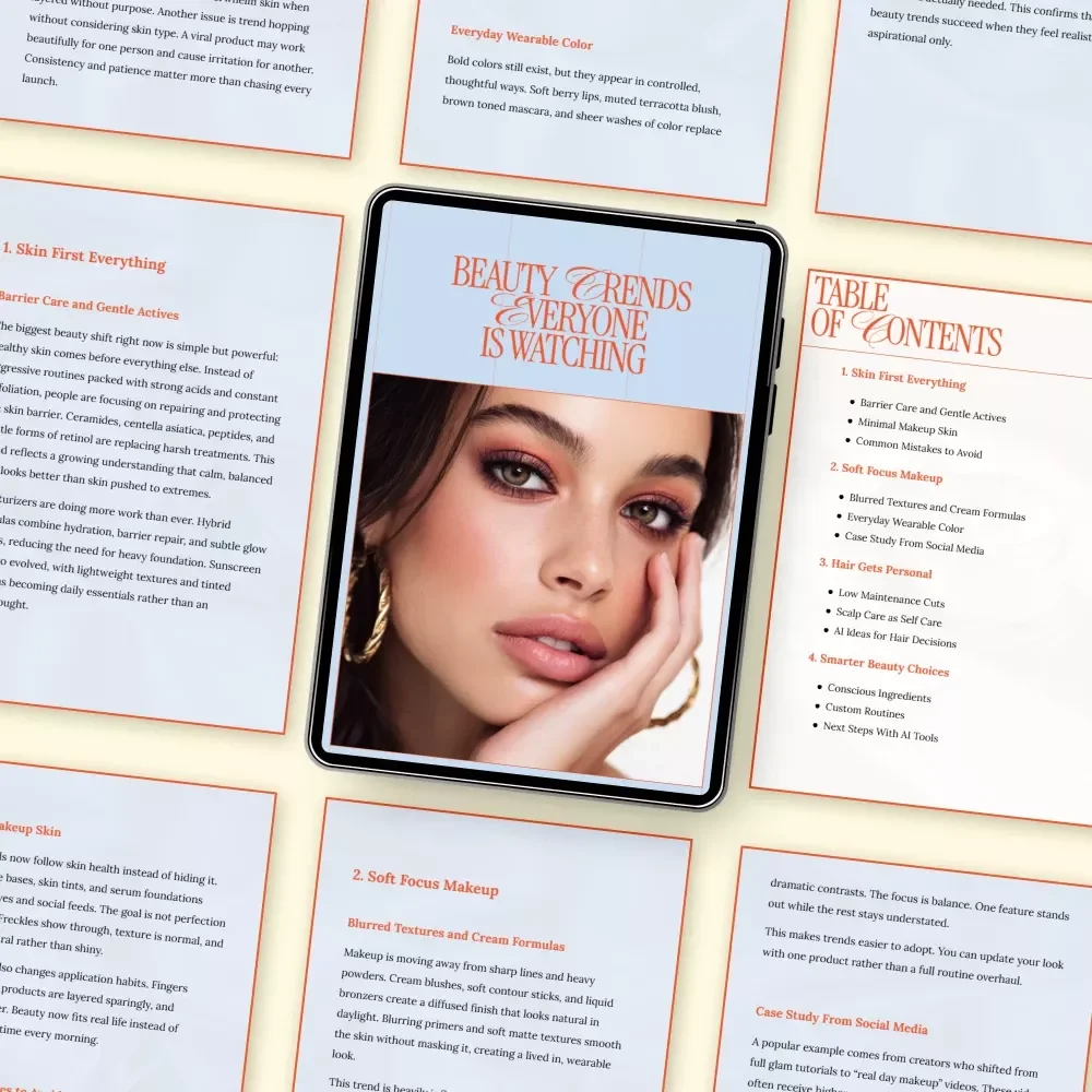 Beauty Trends Everyone Is Watching | Digital Beauty Guide, Skincare & Makeup Trends eBook, Hair & Smart Beauty Checklist Download