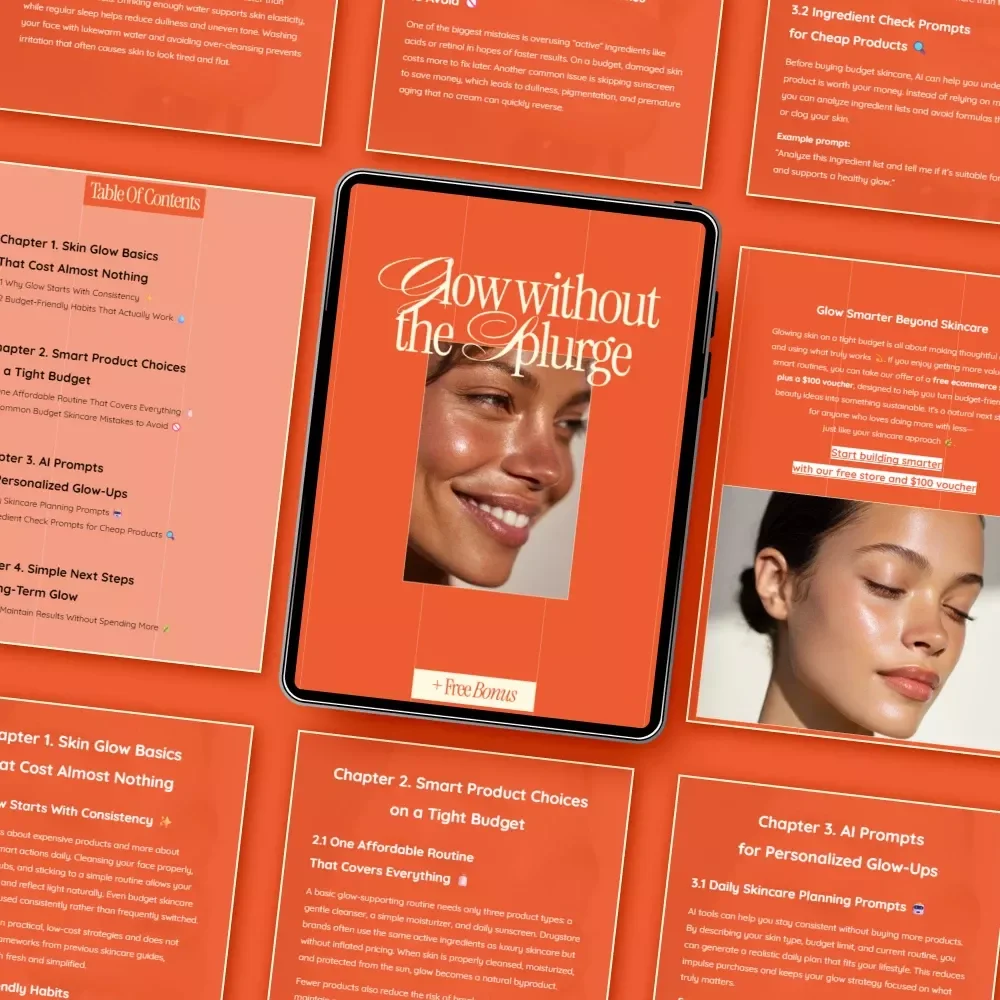 Glow Without the Splurge – A Budget Skincare Guide for How to Get Glowing Skin on Tight Budget | Digital Download