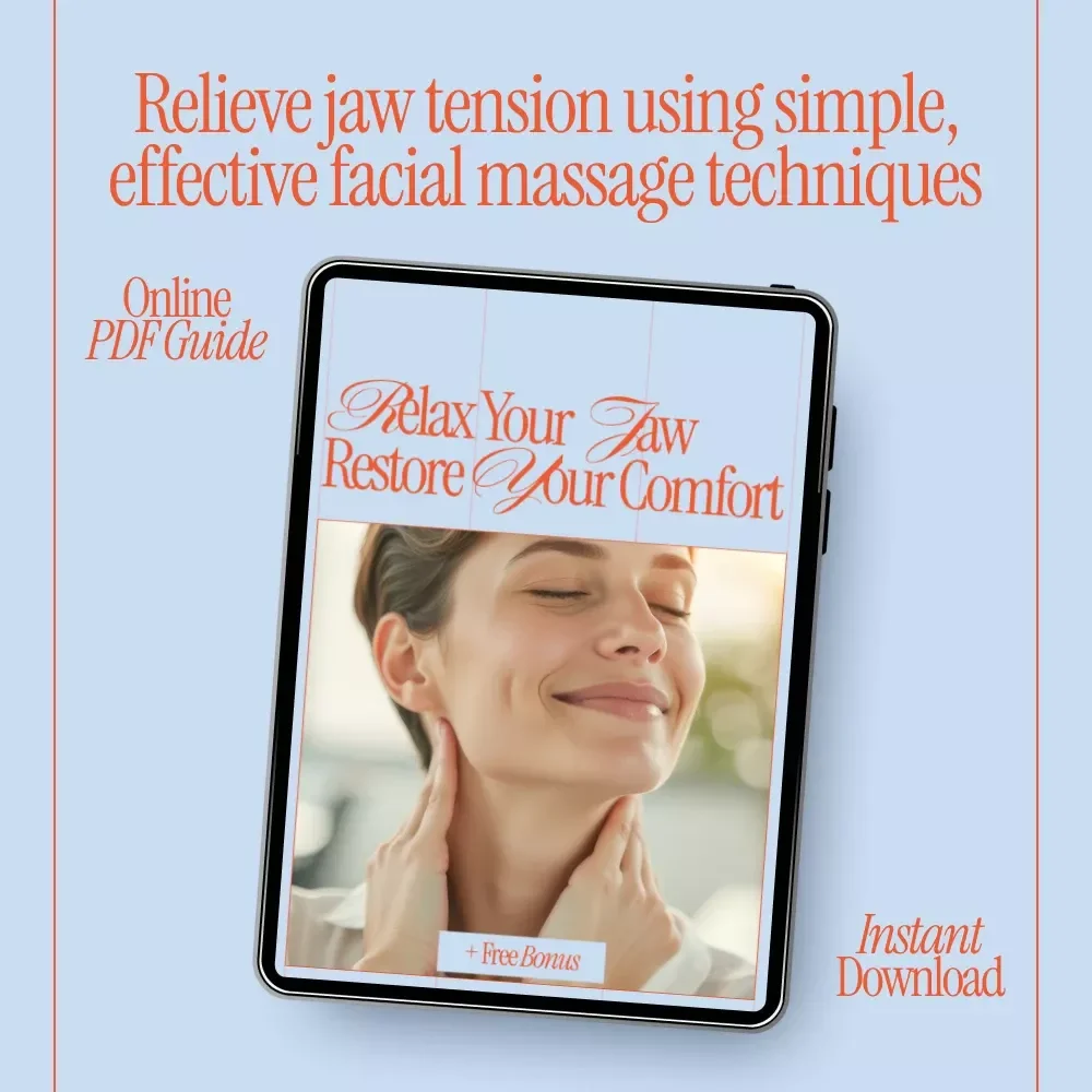 Relax Your Jaw Restore Your Comfort | TMJ Facial Massage eBook | How to Do a Facial Massage for TMJ | Jaw Tension Relief Guide
