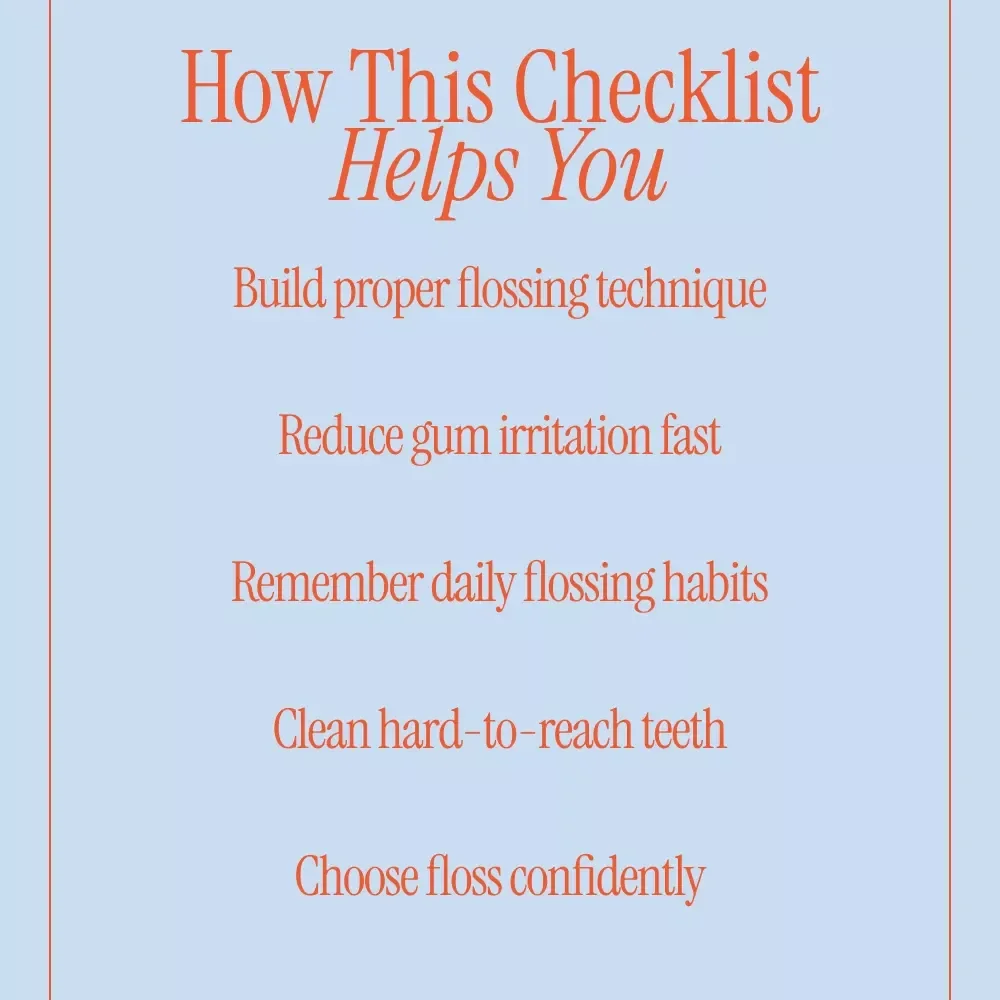 Floss Like a Pro and Love Your Smile – Printable Daily Checklist for How to Floss Properly, Easy Oral Care Routine, Digital Download