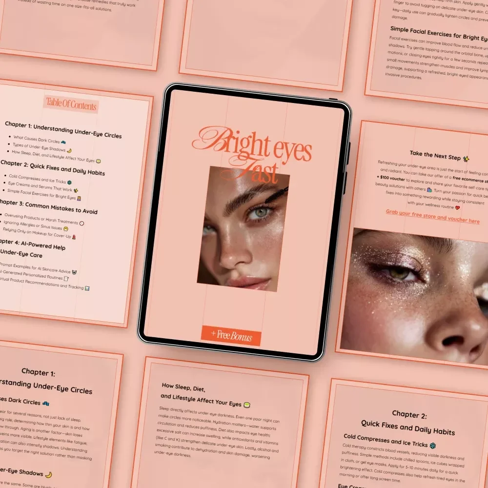 Bright Eyes Fast – A Simple, Science-Backed Guide on how to reduce under eye circles fast | Digital Download eBook