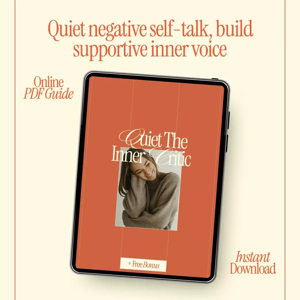 Quiet the Inner Critic – A Practical Self-Talk Guide with Positive Affirmations for Self Love | Digital Download