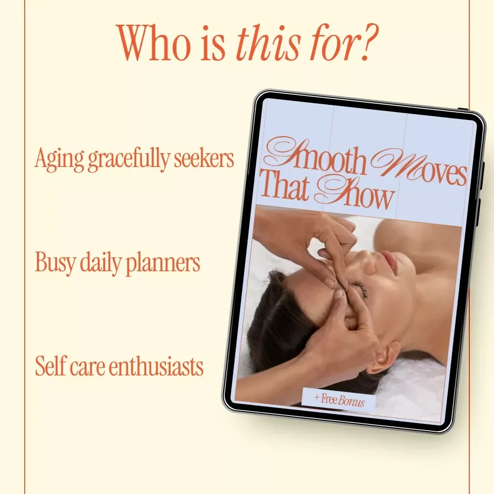 Smooth Moves That Show | Face Massage Checklist | Daily & Evening Routine for Wrinkles | Printable & Digital Download