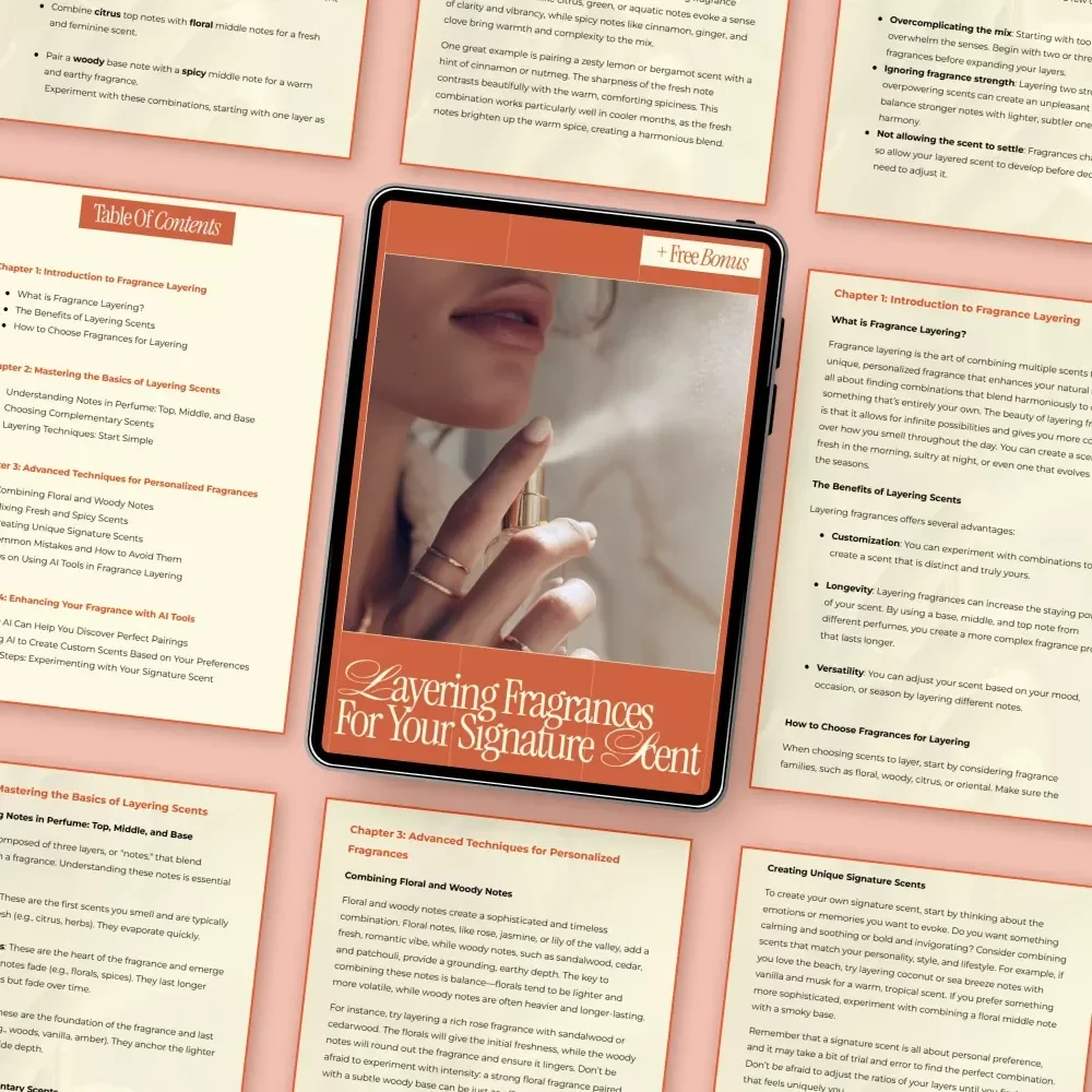 Layering Fragrances for Your Signature Scent | How to Layer Fragrances for a Unique Scent Digital Guide