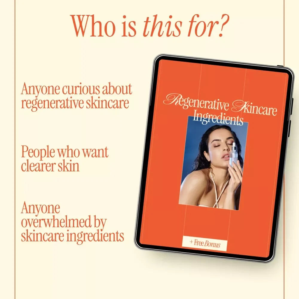 Regenerative Skincare Ingredients | Digital Guide to Regenerative Skincare, Anti-Aging Ingredients, AI-Powered Routines & Skin Repair Science Download