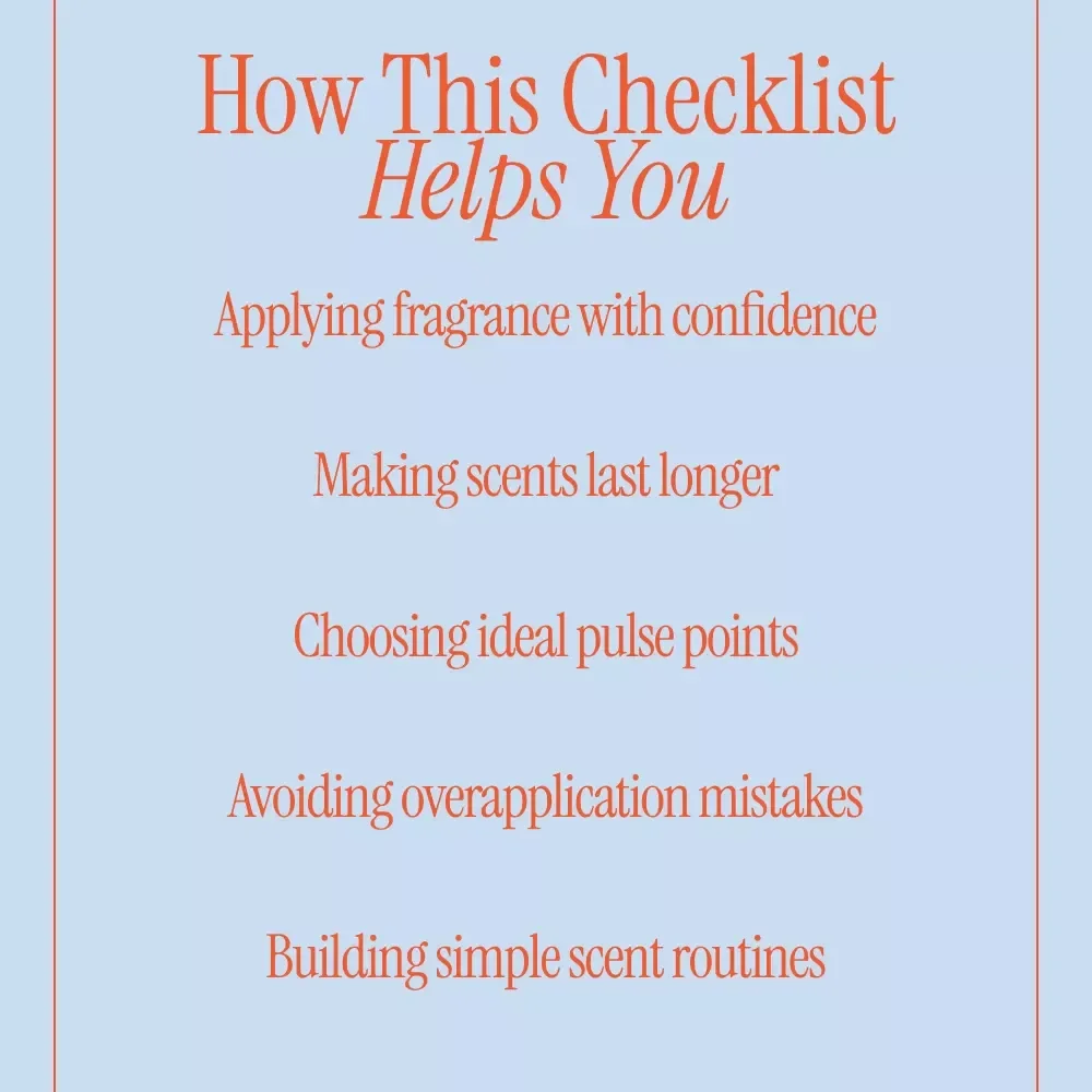How to Apply Perfume Like a Pro Checklist | where to apply perfume on your body | Easy Fragrance Application Guide | Digital Download