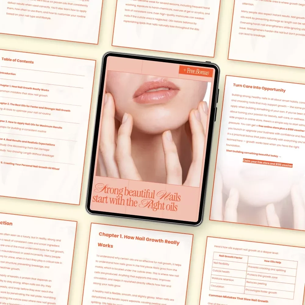 Strong Beautiful Nails Start With the Right Oils | Ebook Guide to the best oils for nail growth, Healthy Cuticles & Long Natural Nails